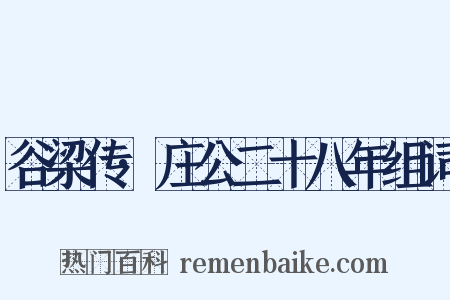 谷梁传·庄公二十八年组词是什么意思的图片